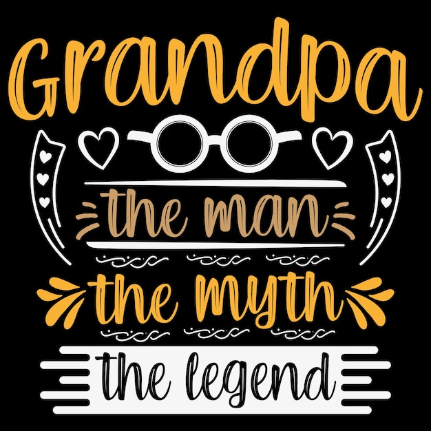 Grandparents day t shirt design, grandpa t shirt, typography grandmother t shirt, vector element