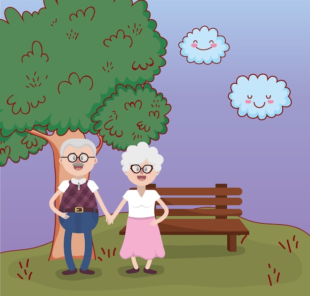 grandparents love relationship cartoon