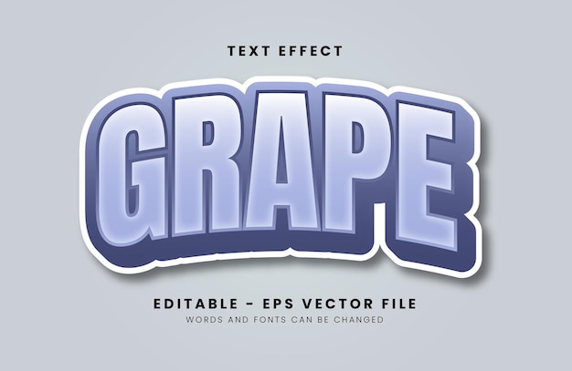 Grape font effect with pastel color