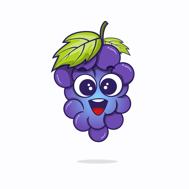 Grape fruit cute cartoon