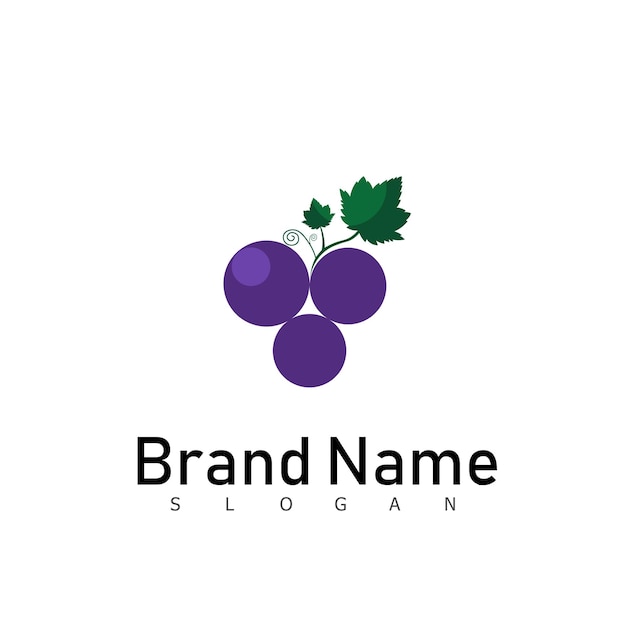 Grape logo design drink symbol