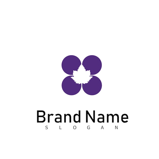 Grape logo design drink symbol