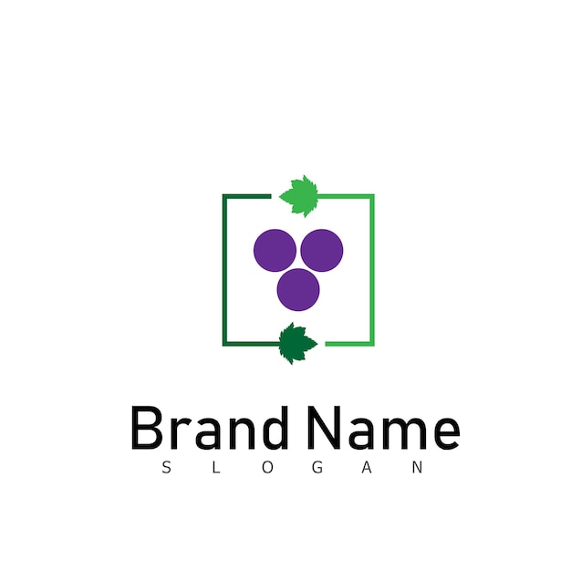 Grape logo design drink symbol