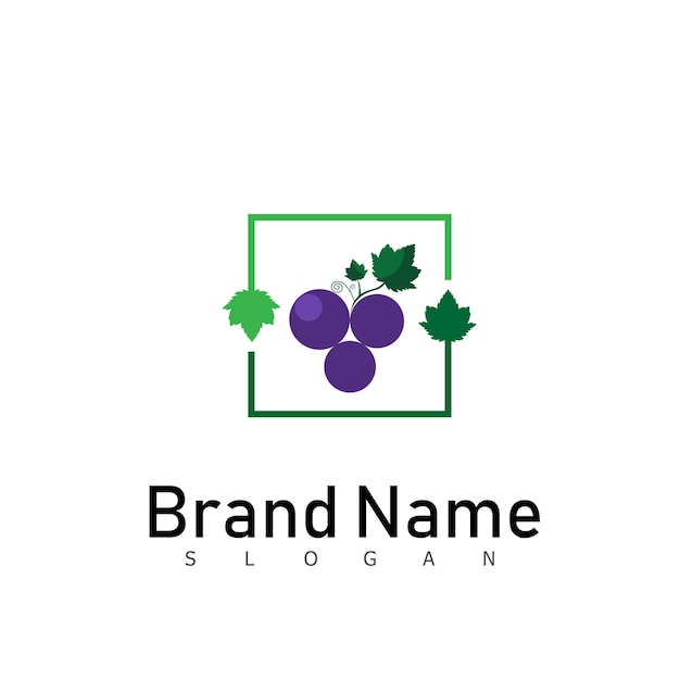 Grape logo design drink symbol