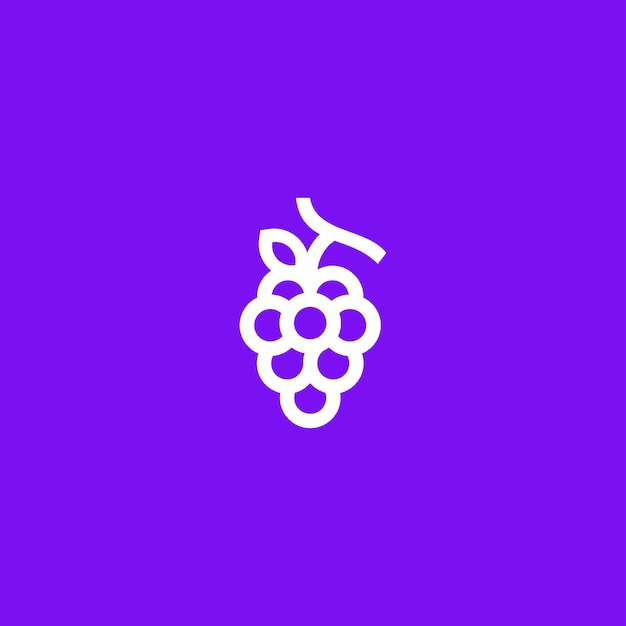 Grape logo vector icon illustration