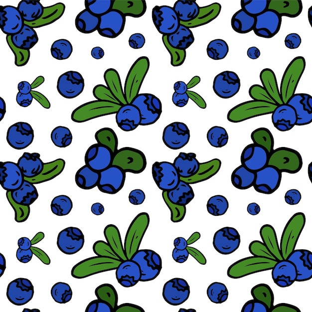 Grape strawberry watermelon Doodle seamless pattern Vector black and white outline endless image