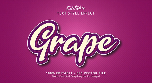 Grape Text Style Effect Editable Text Effect