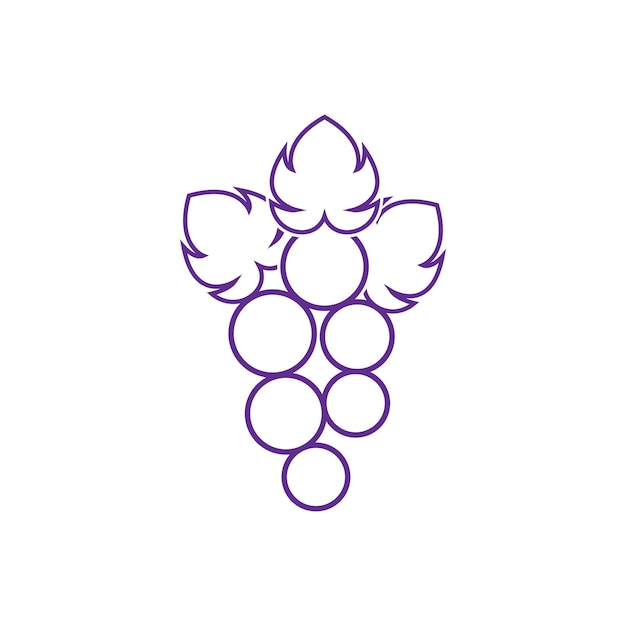 Grape with leaf logo