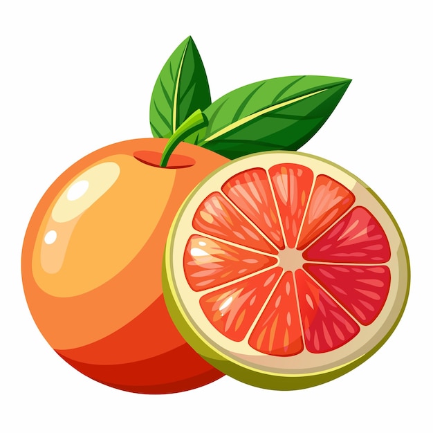 Grapefruit vector art illustration 3