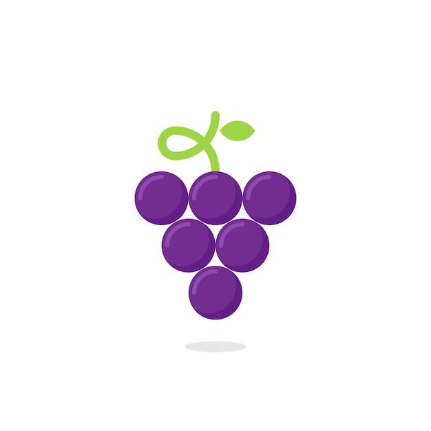 Grapes fruit icon illustration