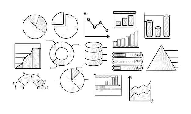 graph chart handdrawn collection