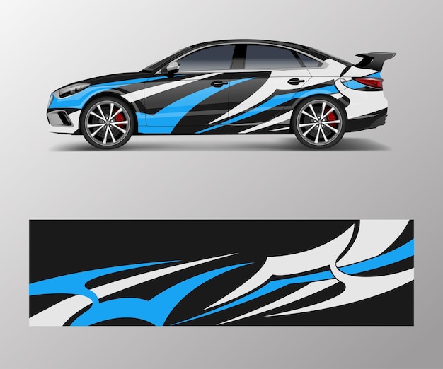 Graphic abstract racing designs for vehicle Sticker vinyl wrap Car decal vector