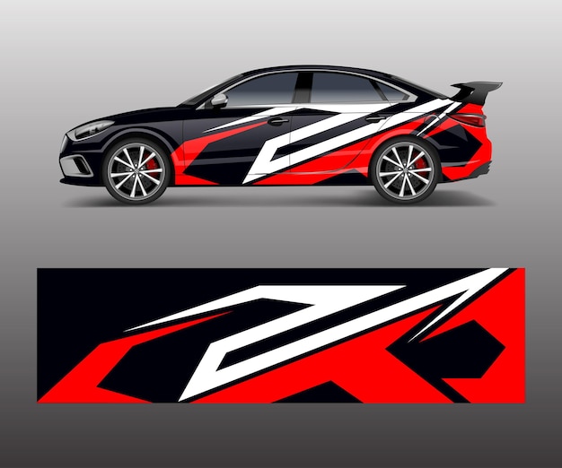 Graphic abstract racing designs for vehicle Sticker vinyl wrap Car decal vector