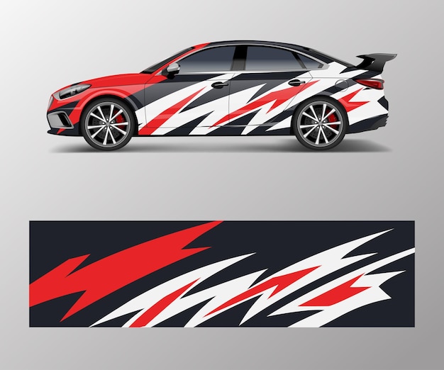 Graphic abstract racing designs for vehicle Sticker vinyl wrap Car decal vector