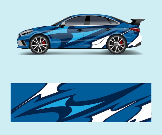 Graphic abstract racing designs for vehicle Sticker vinyl wrap Car decal vector