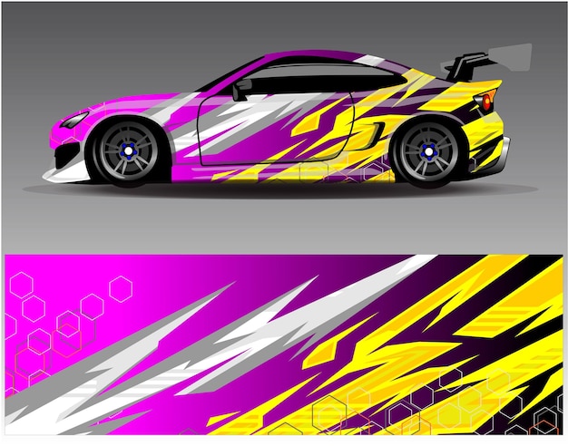 Graphic abstract stripe racing background designs for vehicle rally race adventure