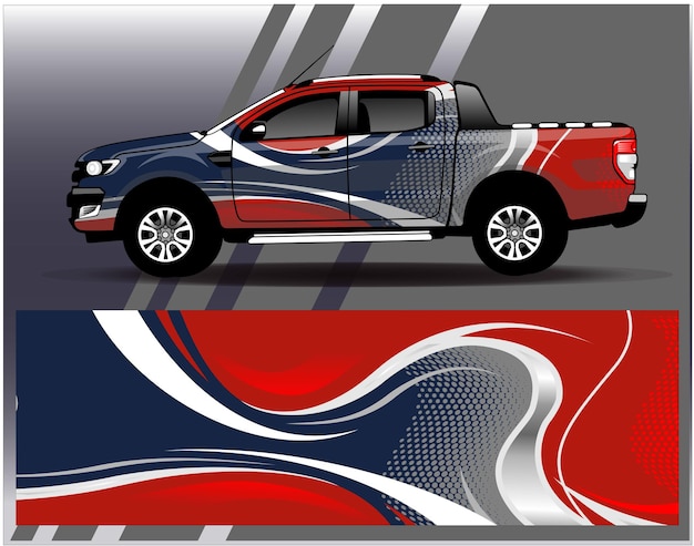 Graphic abstract stripe racing background kit designs for wrap vehicle race car rally adventure