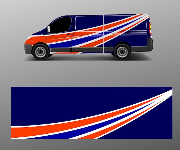 Graphic abstract wave designs for wrap vehicle race car branding car Pick up truck and cargo van car wrap design vector