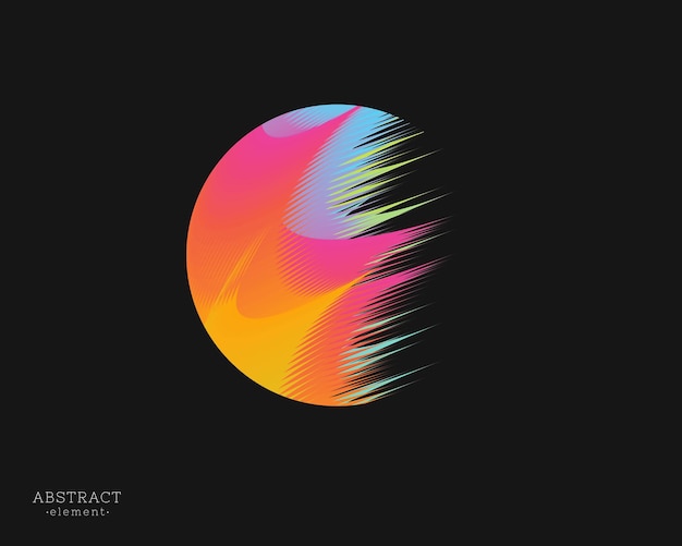 Graphic design abstract element circle in motion