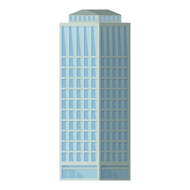 Graphic illustration of a contemporary highrise skyscraper with a blue facade