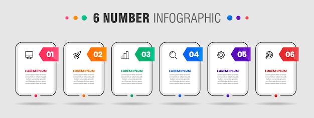 graphic of infographic element design templates with icons and numbers