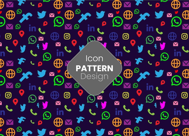 A graphic of a pattern with the word social media on it