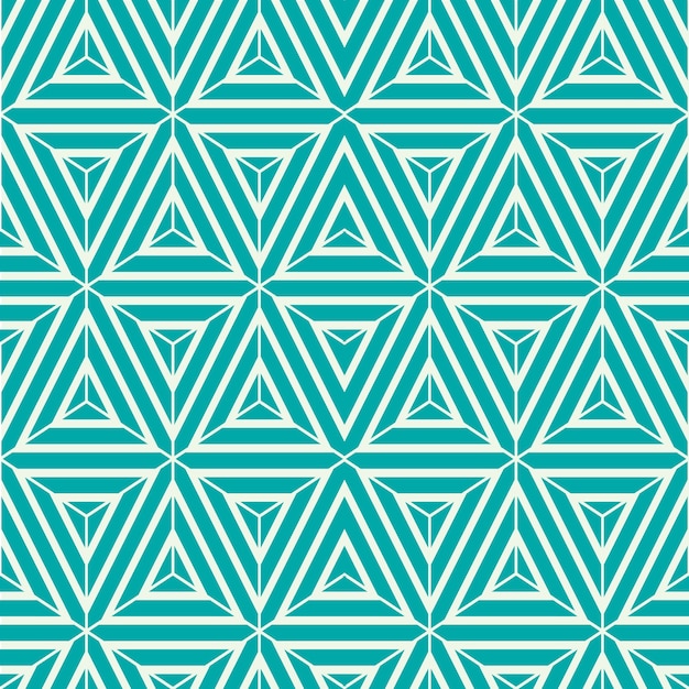 Graphic simple ornamental tile, vector repeated pattern made using triangles. Vintage art abstract seamless texture can be used as wallpaper and in textile design.