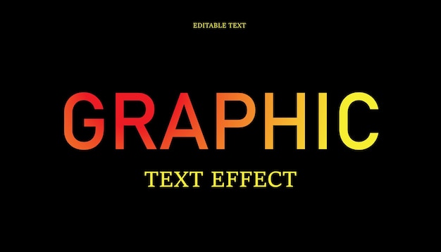 Vector graphic simple text effect