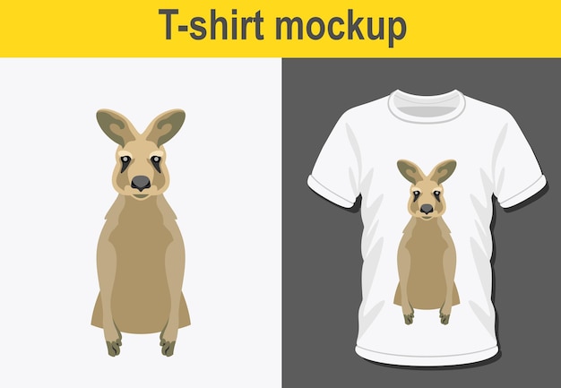 Graphic t-shirt design, kangaroo icon,vector illustration for t-shirt.