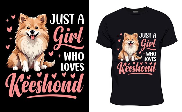 Vector graphic t shirt keeshond t shirt design