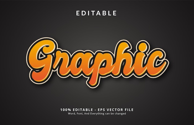 Graphic Text Style Effect Editable Text Effect