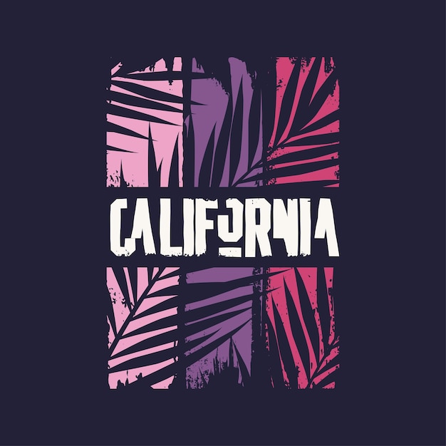 Graphic tshirt design on the topic of california vector illustration