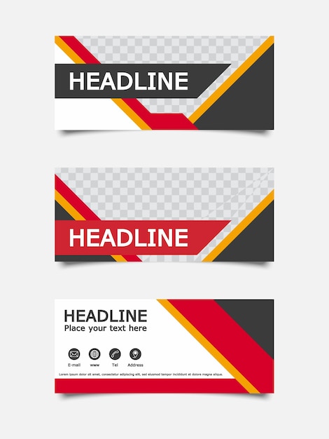 Graphic vector banners designUsed for decoration presentation marketing banner and background