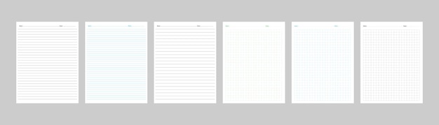 Graphical blank paper sheet set for data representation