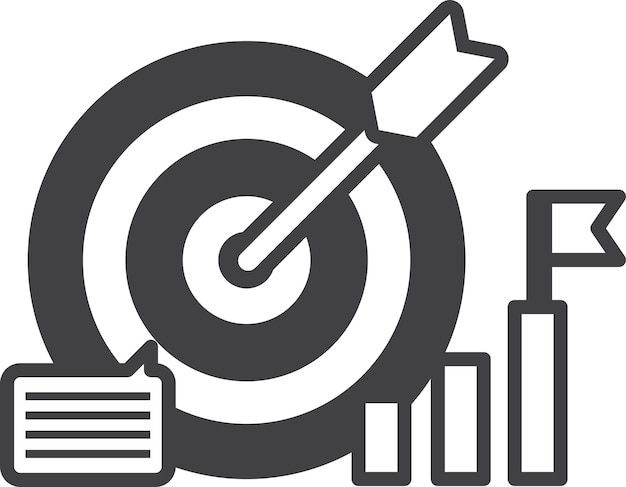 Graphs and goals illustration in minimal style