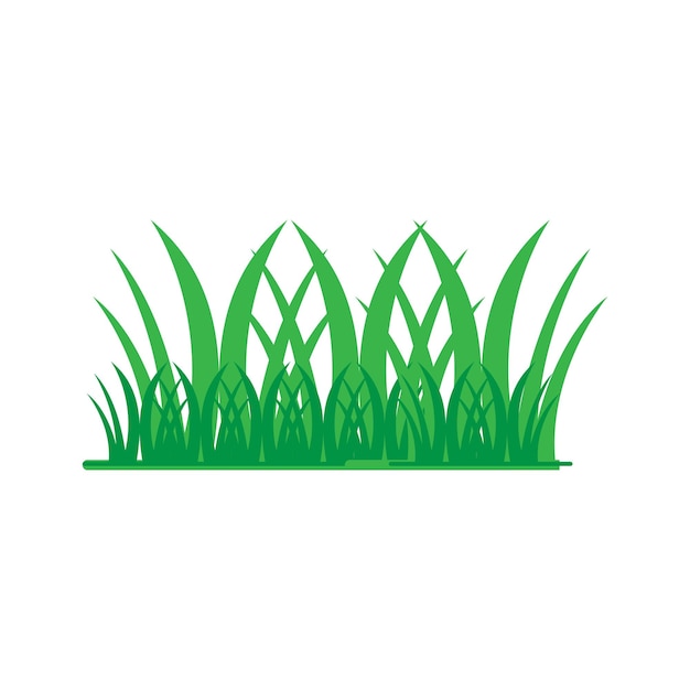 Grass icon vector logo design template