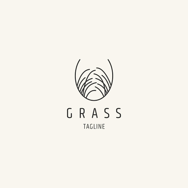 Grass line logo design