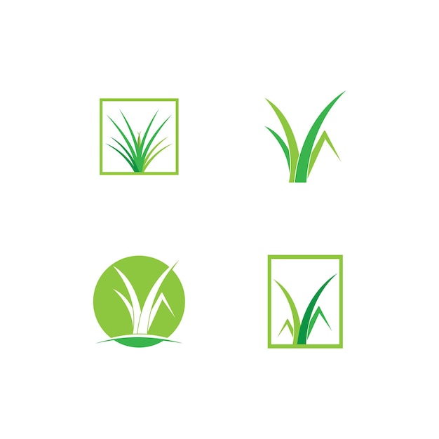 Grass logo vector template