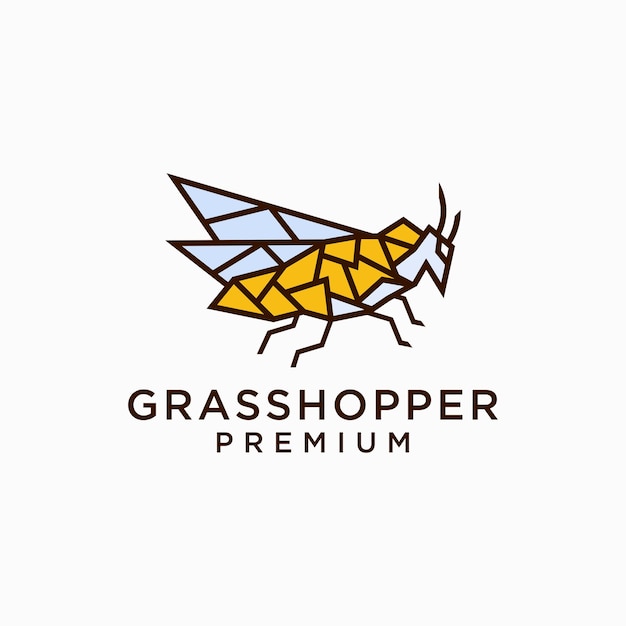 Grasshopper logo design icon template