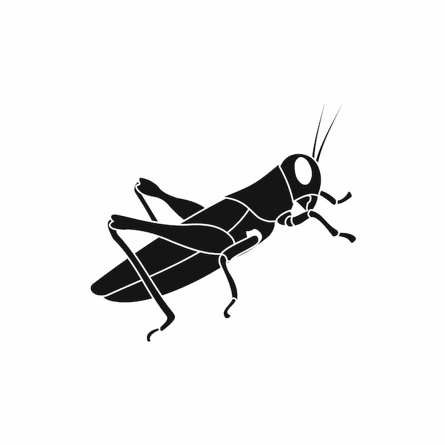 Grasshoppers icon in simple style on a white background