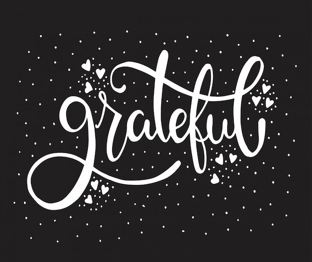 Grateful - hand drawn card