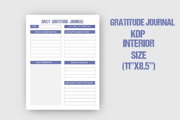 gratitude planner template