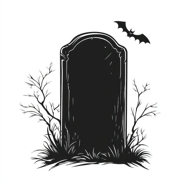 Vector gravestone halloween vector clean simple silhouette black