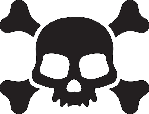 Graveyard Glam Skull Icon Vector Graphic