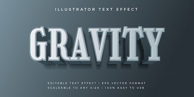 Gravity Modern Text Style Font Effect