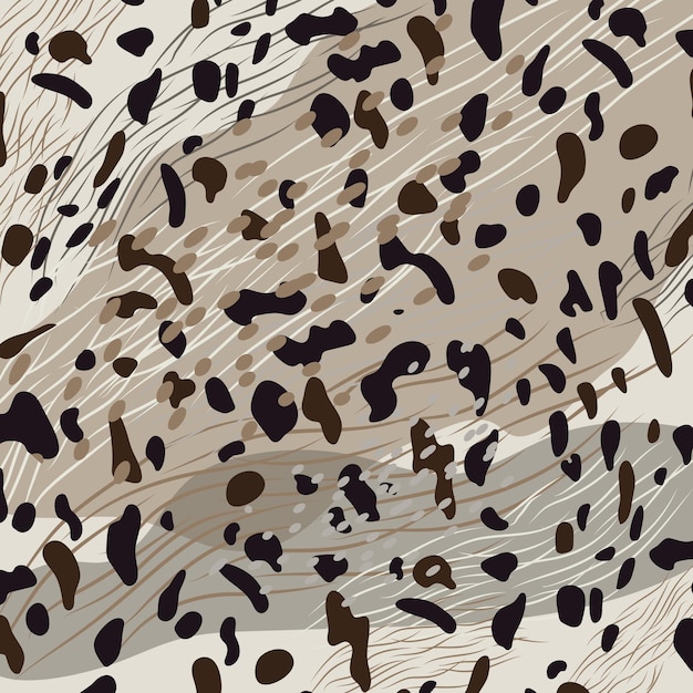 Gray abstract pattern with hyena fur. Hand drawing animal texture. Line Abstract Background.