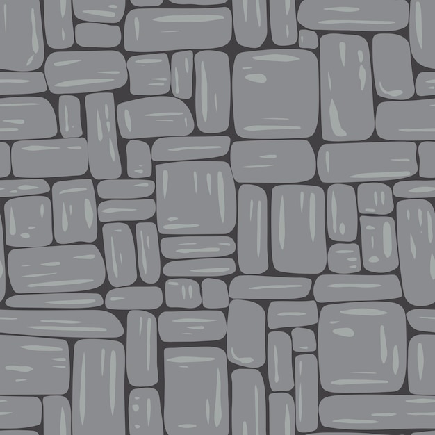 Gray brick wall seamless pattern vector illustration