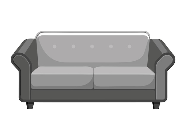 Vector a gray couch with a gray back that says quot the word quot on it