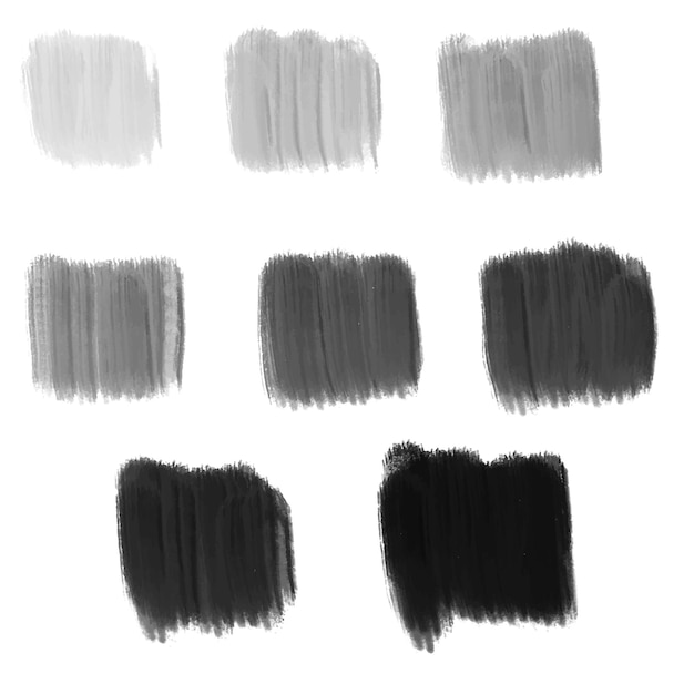 Gray oil strokes vector illustration on white