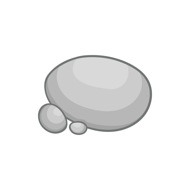 Gray stones icon in cartoon style on a white background